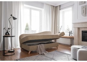 Szarobrązowy sztruksowy szezlong (prawostronny) Chic Charlotte – Miuform