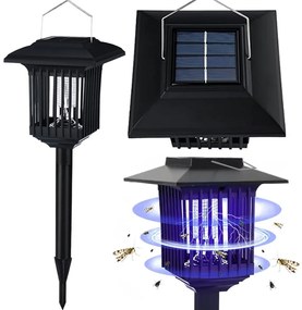 Lampa ogrodowa solarna LED owadobójcza J-22 Czarna