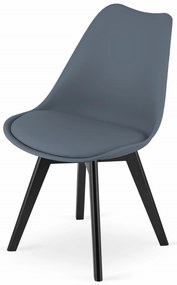 PROMOCJA Ciemnoszare krzesło BALI MARK z czarnymi nogami II. jakość