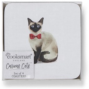 Zestaw mat stołowych i podkładek 8 szt. Curious Cats – Cooksmart ®