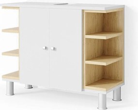 Szafka pod umywalkę biały 79.6x32x64 aquis