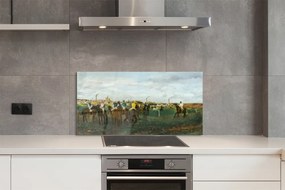 Szklany Panel Wyścigi Konne - Edgar Degas