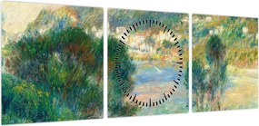 Obraz - Auguste Renoir, View of Monte Carlo from Cap Martin, reprodukcje (z zegarem) (90x30 cm)