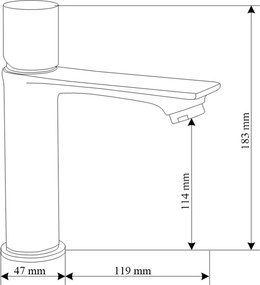 Mexen Royo One bateria umywalkowa, biała - 72201-20