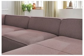 Różowy narożnik modułowy (lewostronny/w kształcie litery U) Megeve – Bobochic Paris