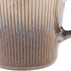 Zestaw 6 ceramicznych kubków Rustik 410 ml, jasnobrązowe