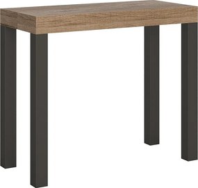 Konsola rozkładana 90x40/300 cm Everyday Dąb naturalny rama w kolorze Antracytu