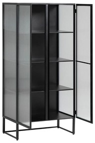Czarna stalowa witryna 70x143x41 cm Trixie – Kave Home