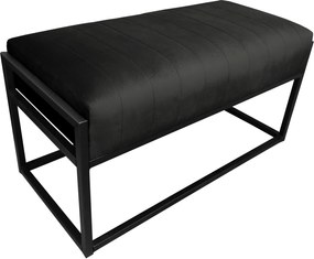 Ławka KAYA tkanina Welur loft ławka metal : Kolor Stelaża - Czarny , Kolor tkaniny - VELVET - MG19, Typ tkaniny - Velvet