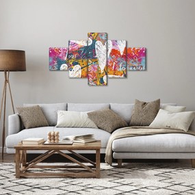 Obraz - Serce na abstrakcyjnym tle (125x70 cm)