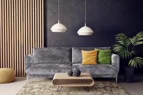 Sofa tapicerowana SOPRANO TRIO 3-osobowa grafitowa nowoczesna na nóżkach