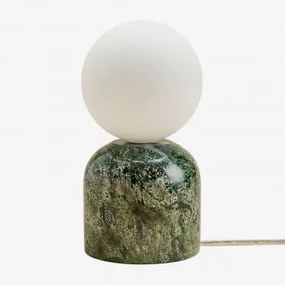 Lampa Stołowa Z Naturalnego Kamienia Tumkur Zielony Marmur Forest - Sklum