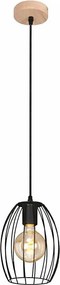 Lampa wisząca na przewodzie 1xE27/60W/230V czarna