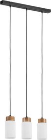 Lampa wisząca MARKUS na lince 3xE27/15W/230V czarna/dąb