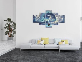 Obraz - Ilustracja przedstawiająca chłopca z włócznią (125x70 cm)