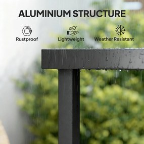 Outsunny Stół Ogrodowy dla 8 Osób, Stół Zewnętrzny, Stół Lounge, Odporny na Warunki Pogodowe, 190 x 90 x 74 cm, Drewno Naturalne