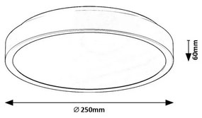 Rabalux 71252 sufitowa oprawa łazienkowa LED Samira 25 cm, czarny