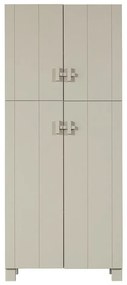 Jasnoszara szafa z litego drewna sosnowego 90x210 cm Mees – Basiclabel