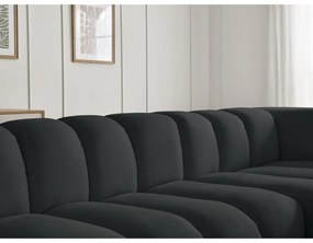 Czarny narożnik (lewostronny/z szezlongiem) Talia – Bobochic Paris