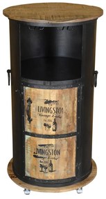 Czarna metalowa szafka na wino liczba butelek 9, 60x115 cm Luni – Interia Home &amp; Living