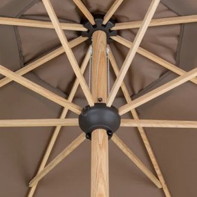 ALU WOOD 3,5 m - parasol z rączką z ochroną ULTRA UV : Substancja Desen - 846