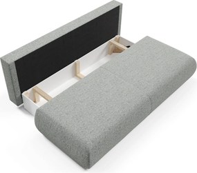 Masseno Sofa DELTA z funkcją spania i pojemnikiem na pościel, Rozkładana sofa - Szary, PUENTE 92