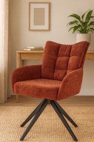 Cynamonowe obrotowe krzesło konferencyjne G1-N37