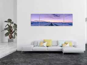 Obraz drogi zimą (170x50 cm)