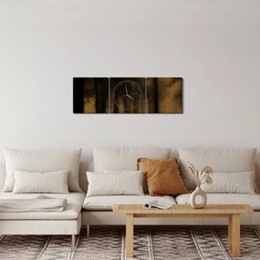 Obraz - Ciemny las (z zegarem) (90x30 cm)