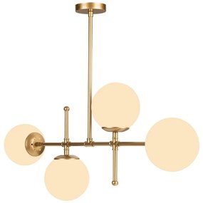 Lampa wisząca w kolorze złota Squid Lighting Kruva, wys. 57 cm