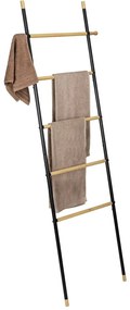 Czarno-naturalna metalowa drabina dekoracyjna Loft – Wenko
