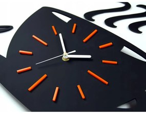 Zegar na ścianę do kuchni naklejany filiżanka cichy czarny do kuchni salonu