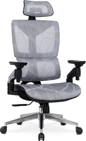 Fotel Biurowy Ergonomiczny Obrotowy MARTIN Szary Nowoczesny