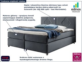Ciemnoszare łóżko kontynentalne 5 rozmiarów M7-S71