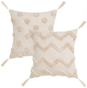 Poduszki dekoracyjne zestaw 2 szt. 45x45 cm Natural – Casa Selección