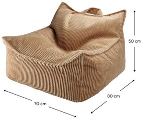 Brązowy sztruksowy dziecięcy worek do siedzenia Chair – Wigiwama