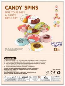 Woopie baby spinner zabawka sensoryczna pszczoła kurczak królik wymienne 3 szt.