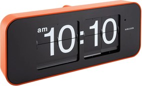 Zegar ścienny szeroki Flip - pomarańczowy