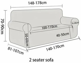 4Home Pokrowiec elastyczny na kanapę dwuosobową Elegant niebieski, 145-185 cm + poszewka gratis, 145-185 cm