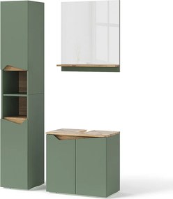 Zestaw mebli łazienkowych zielony/rzemieślniczy 60x35x57 marelle