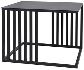 Kwadratowy Stolik Czarny Kawowy W Stylu Loft E5-N11