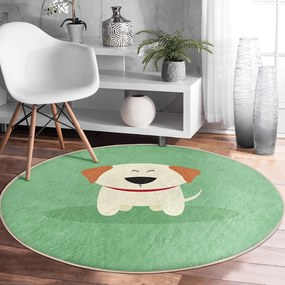 Zielony dywan dziecięcy ø 80 cm Comfort – Mila Home