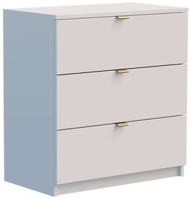 Biała komoda glamour z 3 szufladami C0-E02