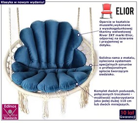 Granatowa huśtawka bocianie gniazdo - Limmi
