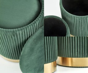 Zestaw puf w stylu glamour z pojemnikiem Monty