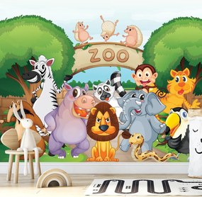 Fototapeta - Wesołe Zoo (196x136 cm)