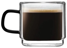 Szklane kubki zestaw 2 szt. na espresso 80 ml Carbon – Vialli Design