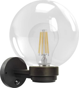 Brilagi - Zewnętrzna oprawa ścienna natynkowa z czujnikiem HARBOR 1xE27/40W/230V IP33 antracyt/przezroczysta