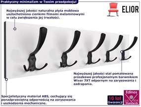 Wieszak Z 5 Haczykami Biel Alpejska + Czarny L8-C44