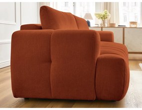 Ceglasta rozkładana/ze schowkiem sofa 251 cm Fuji – Bobochic Paris